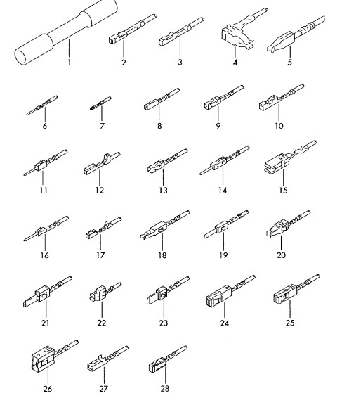 Podgląd obrazka: Zestaw przewodów pojedyńczych każdy z 2 (nr katalogowy: 000979009EA)
