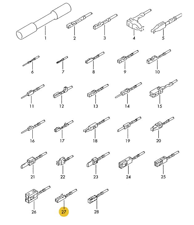 Podgląd obrazka: Zestaw przewodów każdy z dwoma wtyczkami (nr katalogowy: 000979028E)