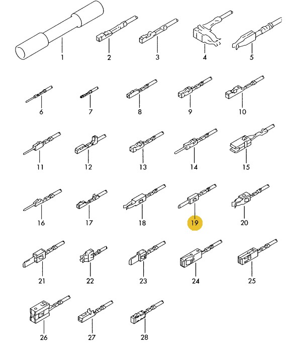 Podgląd obrazka: Zestaw przewodów pojedyńczych każdy z 2 (nr katalogowy: 000979038EA)