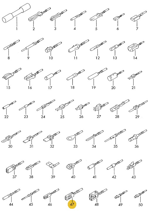 Podgląd obrazka: Zestaw przewodów pojedyńczych każdy z 2 (nr katalogowy: 000979150EA)