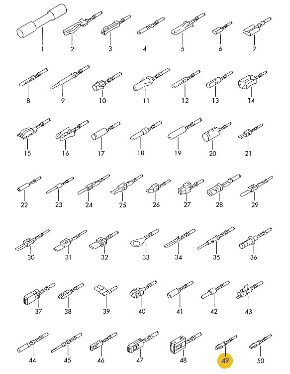 Podgląd obrazka: Zestaw przewodów każdy z dwoma wtyczkami (nr katalogowy: 000979153E)