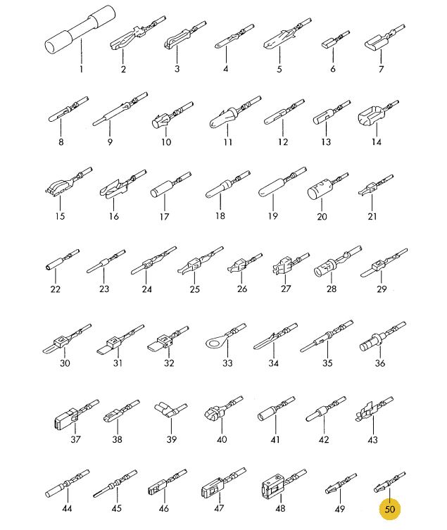 Podgląd obrazka: Zestaw przewodów każdy z dwoma wtyczkami (nr katalogowy: 000979154E)