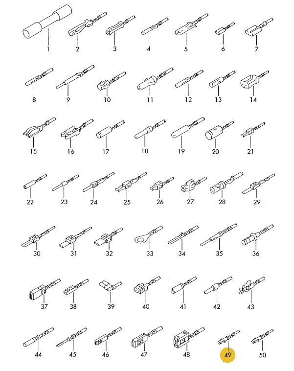 Podgląd obrazka: Zestaw przewodów każdy z dwoma wtyczkami (nr katalogowy: 000979155E)