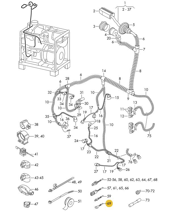 Podgląd obrazka: Zestaw przewodów każdy z dwoma wtyczkami (nr katalogowy: 000979253E)