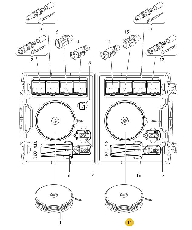 Podgląd obrazka: Przewód antenowy na bębnie (nr katalogowy: 000979900A)