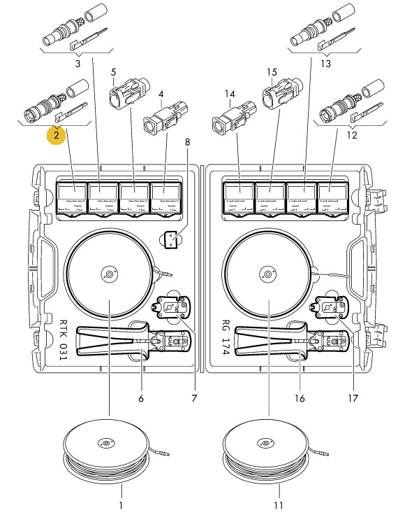 Podgląd obrazka: 1 zestaw żeńskich złączy anten do przewo (nr katalogowy: 000979910)