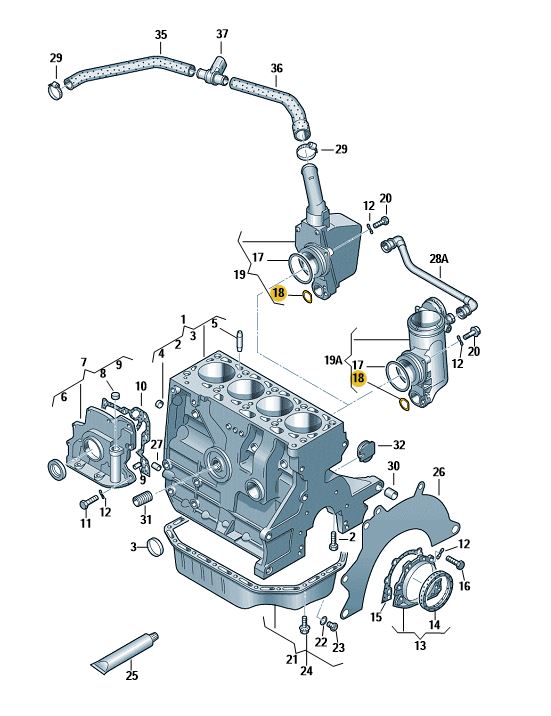 Podgląd obrazka: Pierścień uszczelniający (nr katalogowy: 036103677)