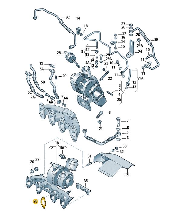 Podgląd obrazka: Uszczelka (nr katalogowy: 037253039D)