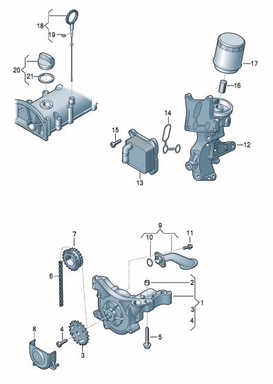 Podgląd obrazka: Filtr oleju (nr katalogowy: 03C115561H)