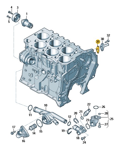 Podgląd obrazka: Pierścień uszczelniający (nr katalogowy: 03H121041B)