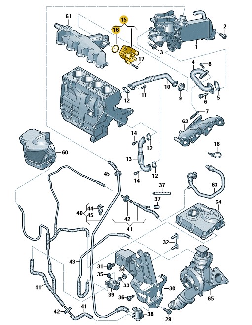 Podgląd obrazka: Przepustnica (moduł sterujący) (nr katalogowy: 03L128063T)