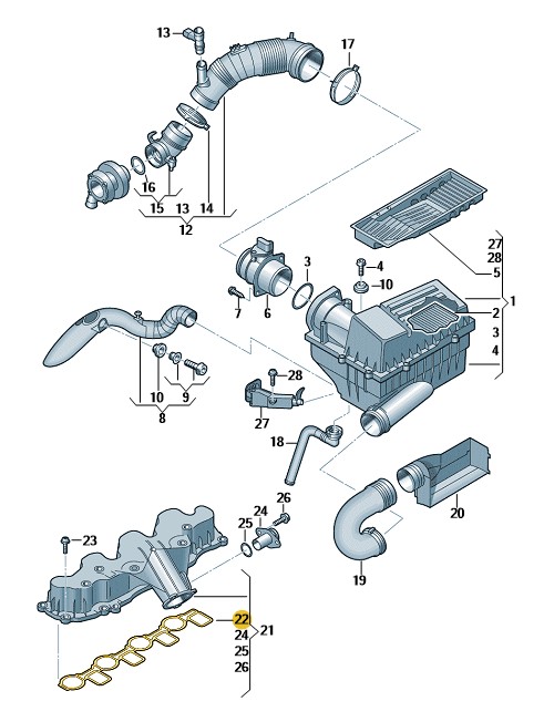 Podgląd obrazka: Uszczelka (nr katalogowy: 03L129717L)