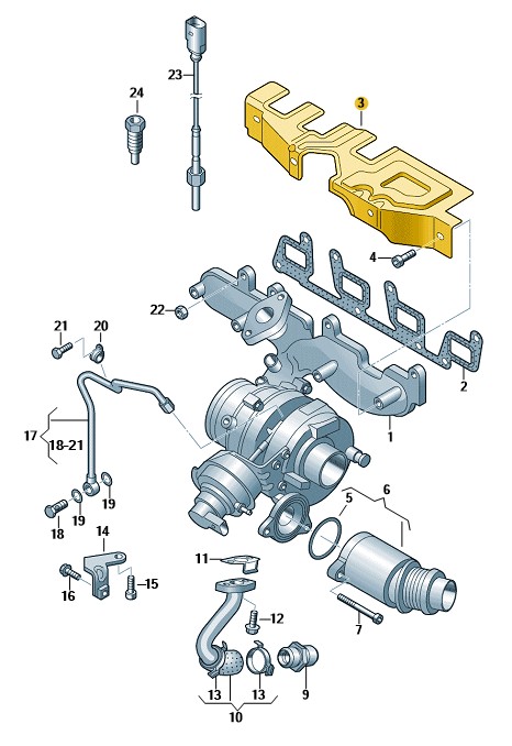 Podgląd obrazka: blaszana osłona termiczna (nr katalogowy: 03L129969AD)