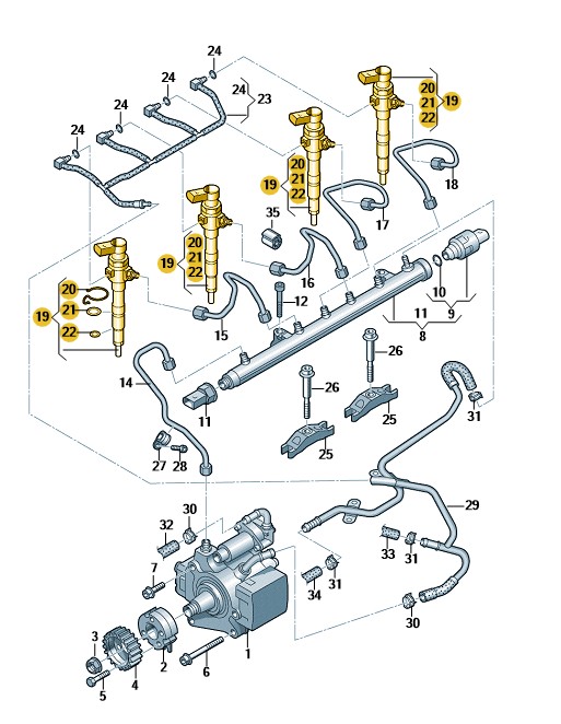 Podgląd obrazka: Wtryskiwacz (nr katalogowy: 03L130277S)