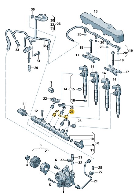 Podgląd obrazka: Rura ciśnieniowa (nr katalogowy: 03L130301AT)