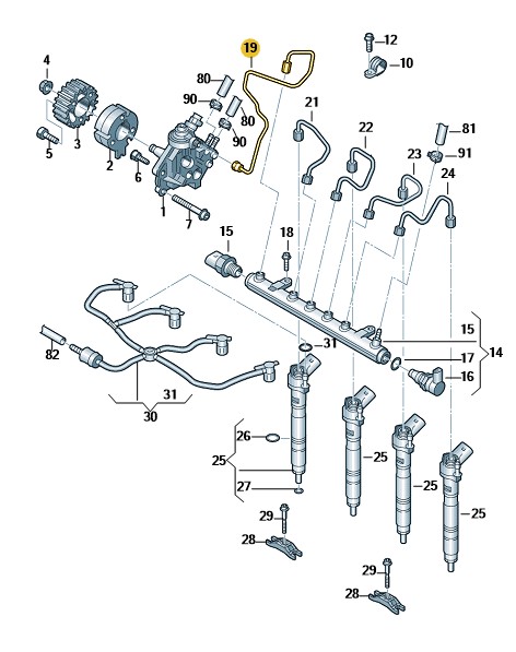 Podgląd obrazka: Rura ciśnieniowa (nr katalogowy: 03L130321Q)