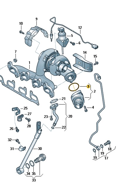 Podgląd obrazka: O-ring (nr katalogowy: 03L145117)