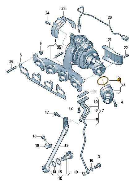 Podgląd obrazka: O-ring (nr katalogowy: 03L145117B)