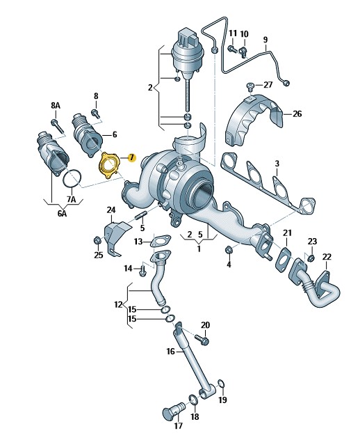Podgląd obrazka: Uszczelka (nr katalogowy: 03L145757A)