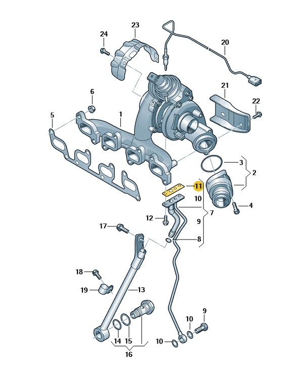 Podgląd obrazka: Uszczelka (nr katalogowy: 03L145757H)