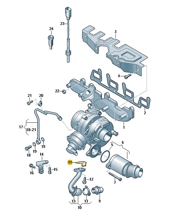 Podgląd obrazka: Uszczelka (nr katalogowy: 03L145757K)