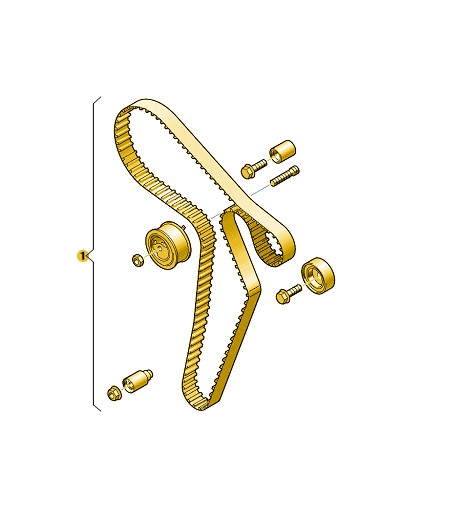 Podgląd obrazka: Zestaw naprawczy: pasek i rolka napinaja (nr katalogowy: 03L198119N)