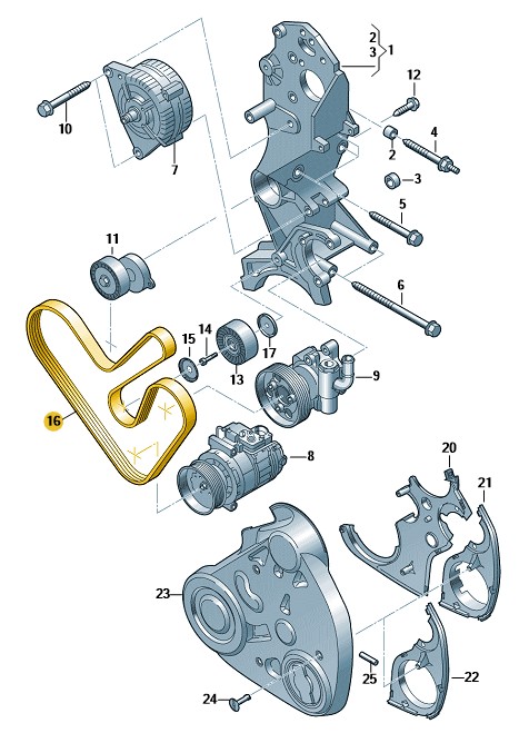 Podgląd obrazka: Pas wielorowkowy (nr katalogowy: 03L903137AC)