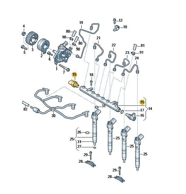 Podgląd obrazka: Czujnik ciśnienia (nr katalogowy: 03L906054A)
