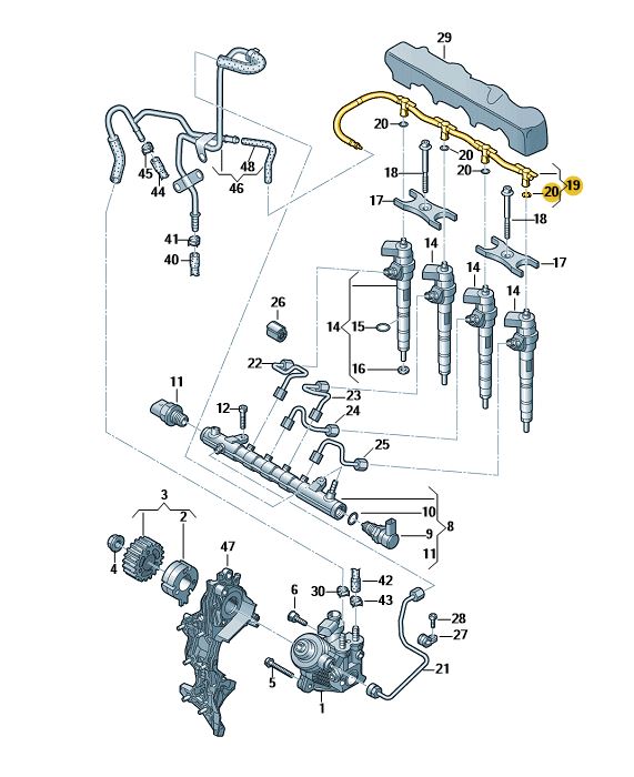 Podgląd obrazka: Przewod powrotny (nr katalogowy: 04L130235N)