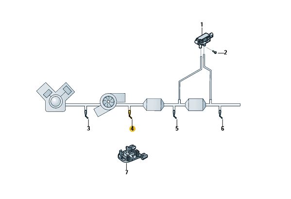 Podgląd obrazka: Czujnik temperatury spalin (nr katalogowy: 04L906088DJ)