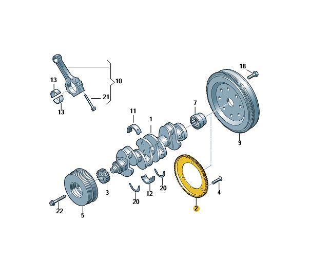 Podgląd obrazka: Pierscien czujnika impulsow (nr katalogowy: 050105189K)