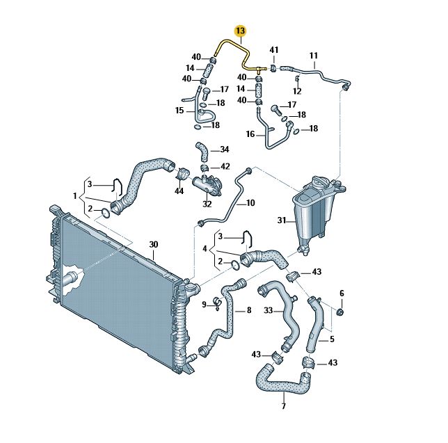 Podgląd obrazka: Rura wodna (nr katalogowy: 059121086Q)