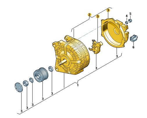 Podgląd obrazka: Alternator (nr katalogowy: 05L903026BX)