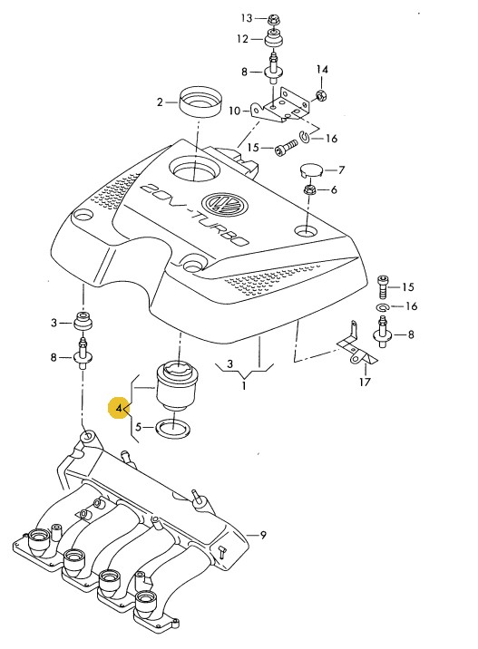 Podgląd obrazka: Adapter (nr katalogowy: 06A103179A)