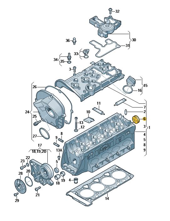 Podgląd obrazka: Zaslepka (nr katalogowy: 06B103113C)