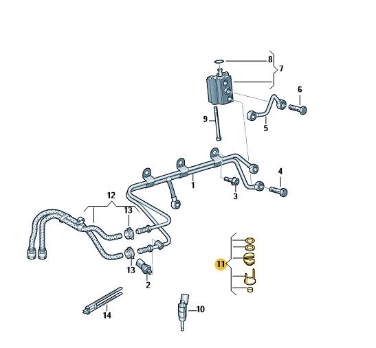 Podgląd obrazka: Zestaw naprawczy wkładów zaworków (nr katalogowy: 06D998907)