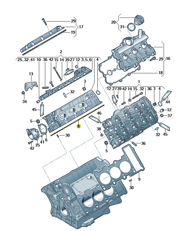 Podgląd obrazka: Uszczelka pod głowice (nr katalogowy: 06E103148AR)