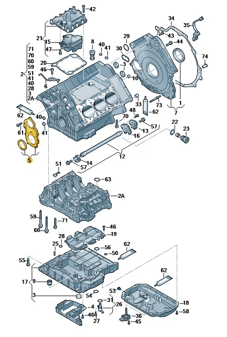 Podgląd obrazka: Kołnierz uszczelniający (nr katalogowy: 06E103153E)