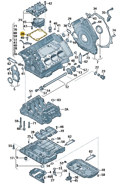 Podgląd obrazka: Uszczelka (nr katalogowy: 06E103517)
