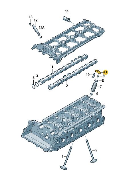 Podgląd obrazka: Dźwignia z rolką (nr katalogowy: 06E109417S)