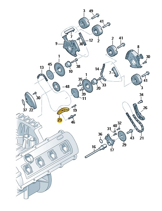 Podgląd obrazka: Prowadnica (nr katalogowy: 06E109469A)