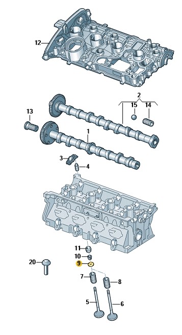 Podgląd obrazka: Sprężyna talerzowa (nr katalogowy: 06E109641A)