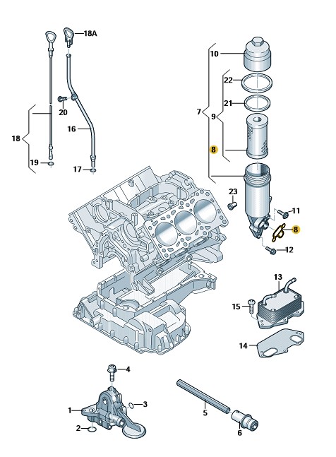 Podgląd obrazka: Uszczelka (nr katalogowy: 06E115446)