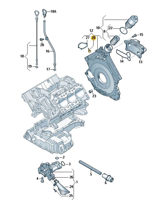 Podgląd obrazka: Uszczelka (nr katalogowy: 06E115475)