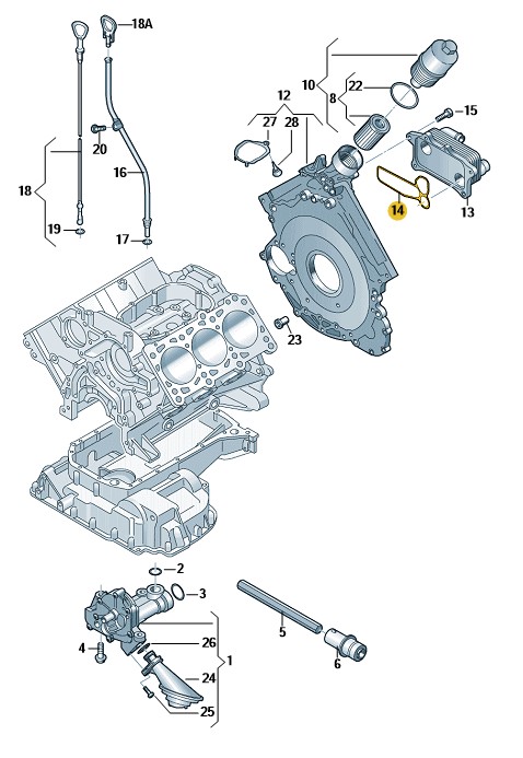 Podgląd obrazka: Uszczelka (nr katalogowy: 06E117070H)
