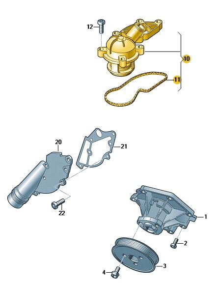 Podgląd obrazka: Regulator płynu chłodzącego (nr katalogowy: 06E121111AL)