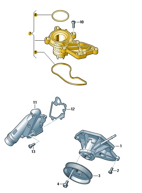 Podgląd obrazka: Regulator płynu chłodzącego (nr katalogowy: 06E121111AT)