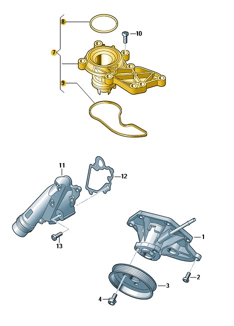 Podgląd obrazka: Regulator płynu chłodzącego (nr katalogowy: 06E121111G)