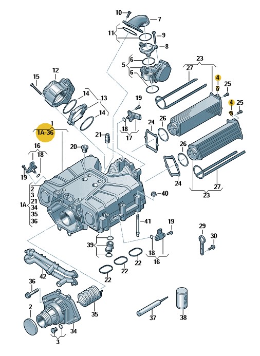 Podgląd obrazka: śruba zaślepiająca (nr katalogowy: 06E127535B)