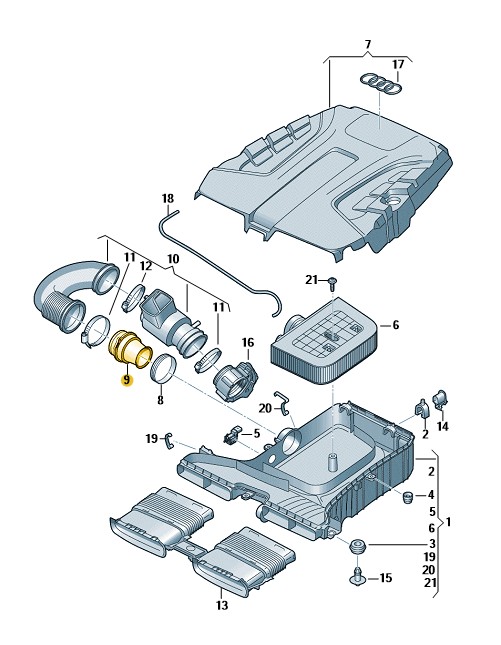 Podgląd obrazka: Rura (nr katalogowy: 06E133634)